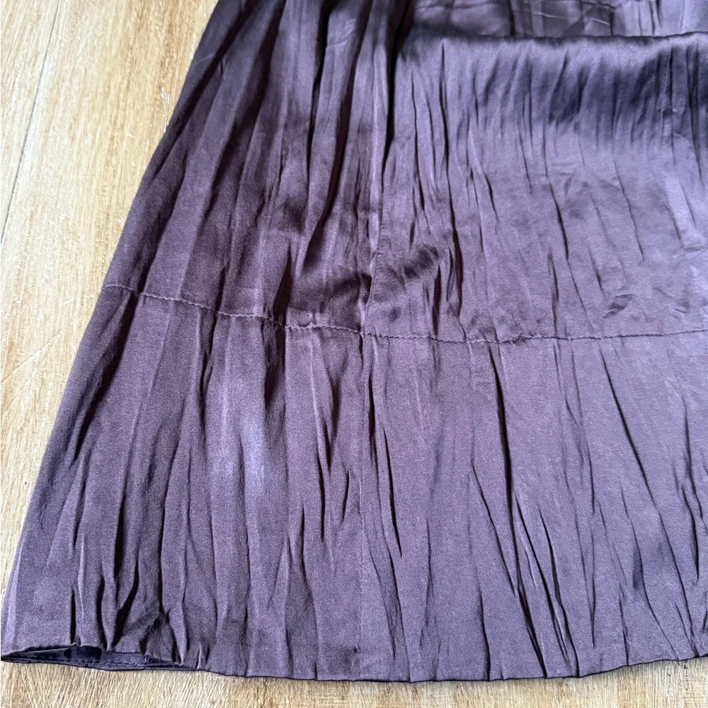 Eileen Fisher Women's Brownish Purple Silk Sleeveless Tank Dress Midi Size Small - Picture 5 of 6
